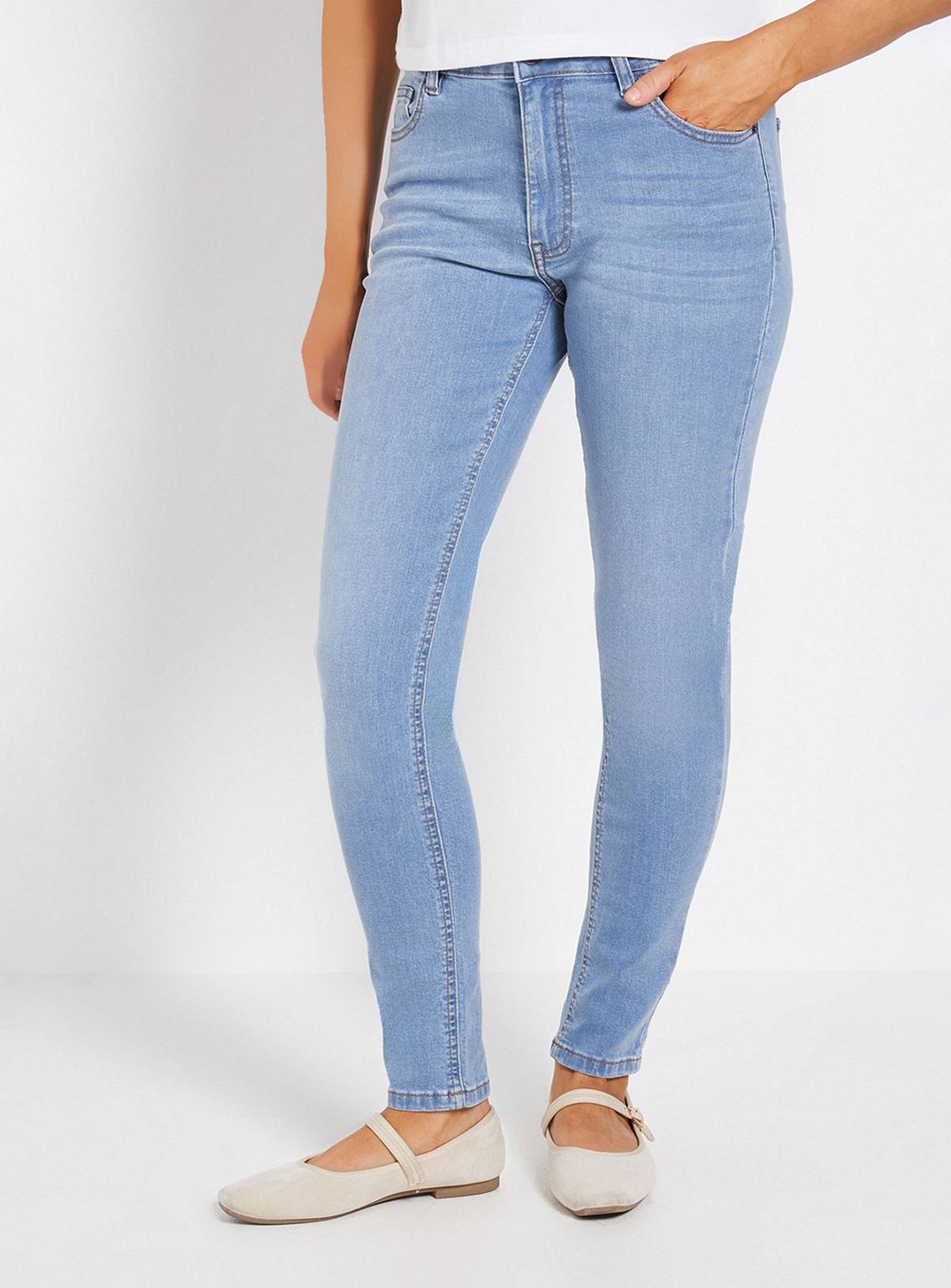 DOROTHY PERKINS Light Blue Comfort Stretch Skinny Jeans 12 - Image 1
